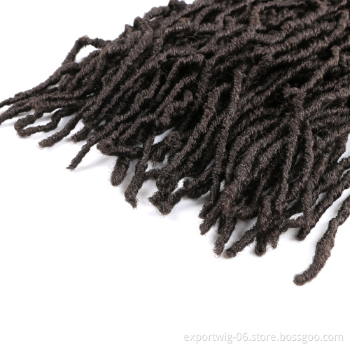 Synthetic New Locs Braiding Hair Extension Wavy Curl Faux Locs Crochet Hair Goddess Ombre Wholesale New Wavy Locs Bulk For Woman